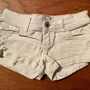 Abercrombie kids white denim shorts size 12